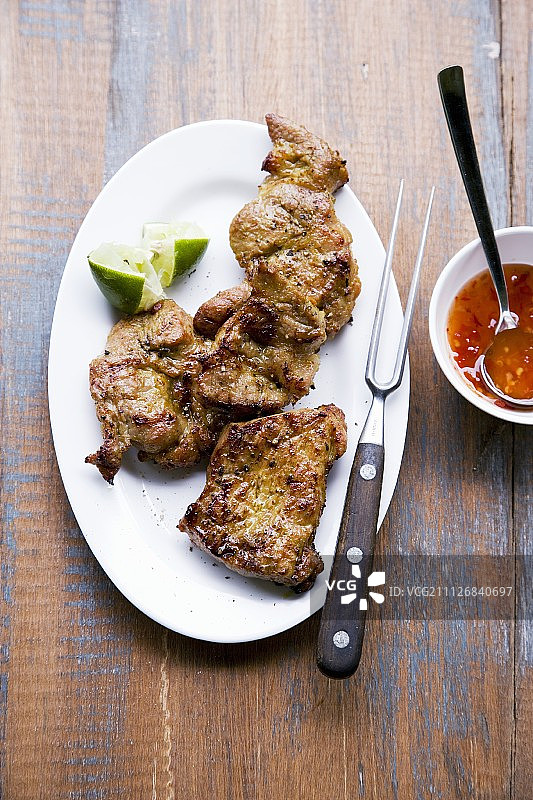 泰国烤猪肉图片素材