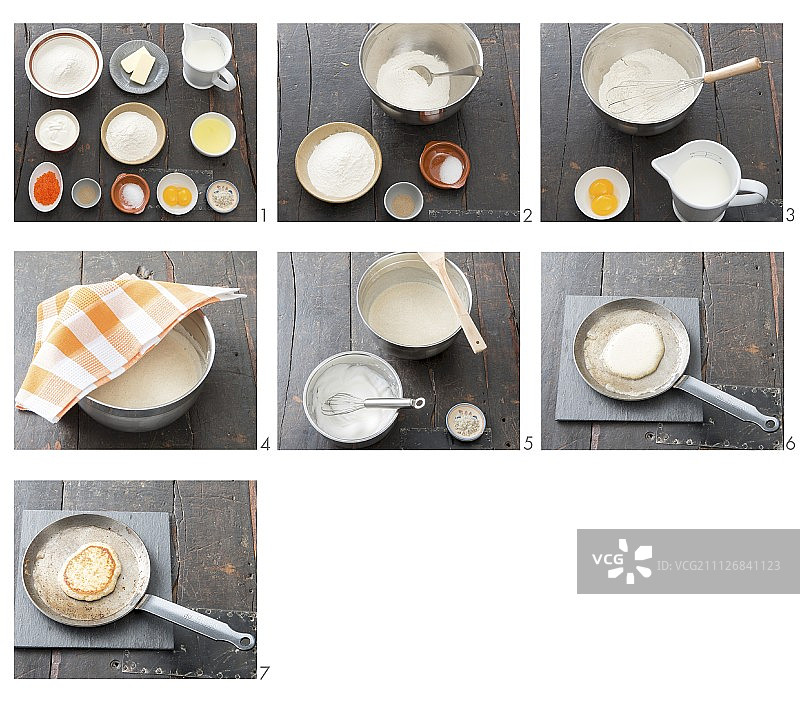 俄式薄煎饼配鳟鱼鱼子酱图片素材