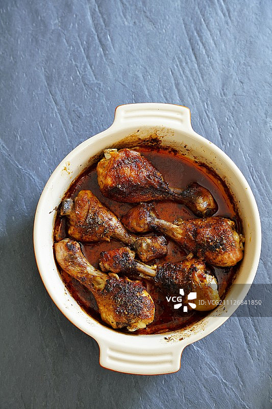 烤箱烤鸡腿图片素材