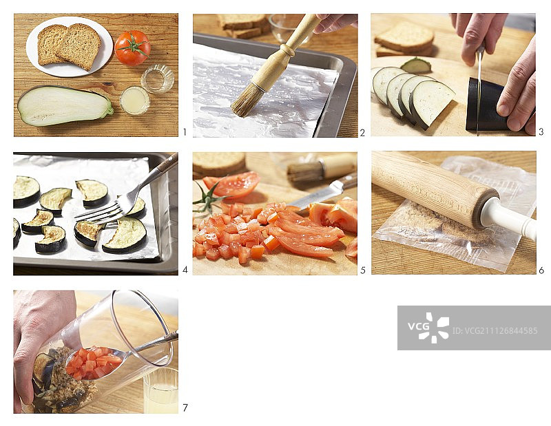 茄子番茄酱制作中图片素材