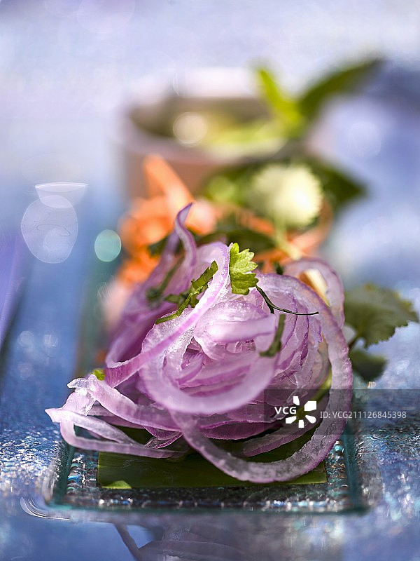 红洋葱沙拉图片素材