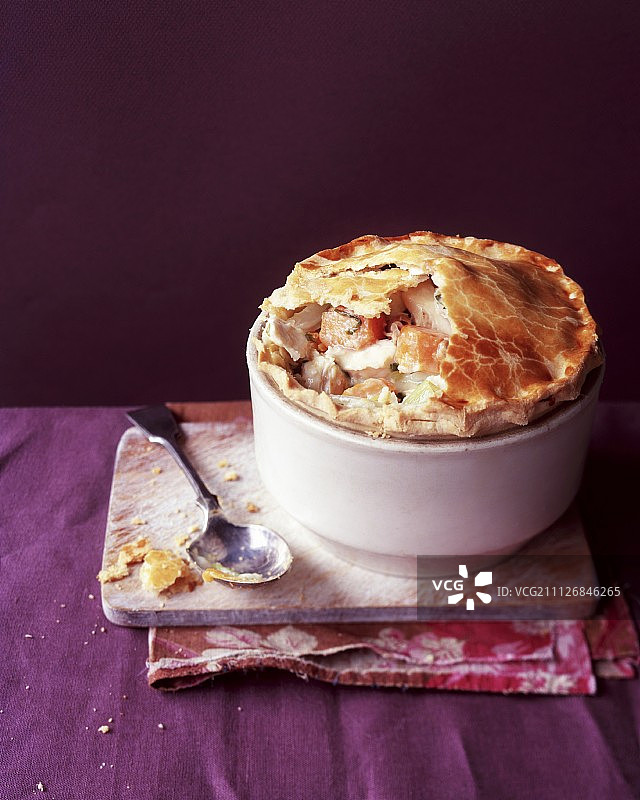 韭葱鸡肉馅饼图片素材