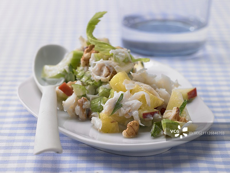 经典华尔道夫菠萝沙拉图片素材