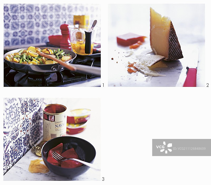 西班牙土豆饼的制作方法图片素材