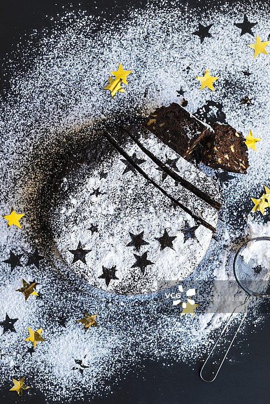 斯佩尔特杏仁圣诞水果蛋糕图片素材