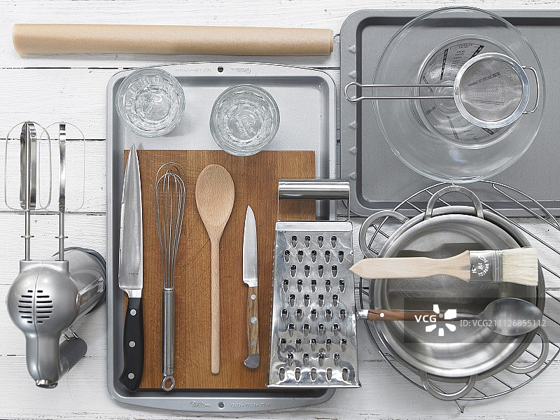 奶油甜点用厨房用具图片素材