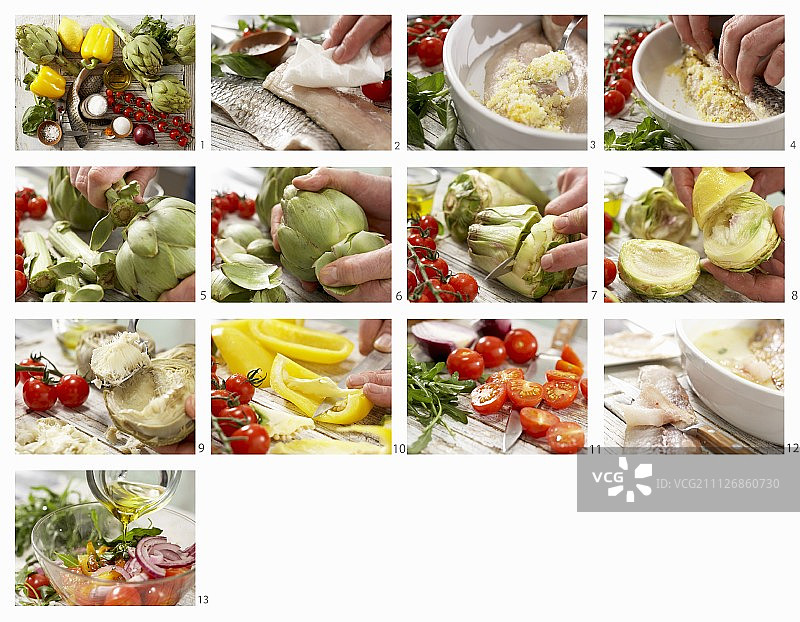 如何制作朝鲜蓟海鲜腌制品图片素材