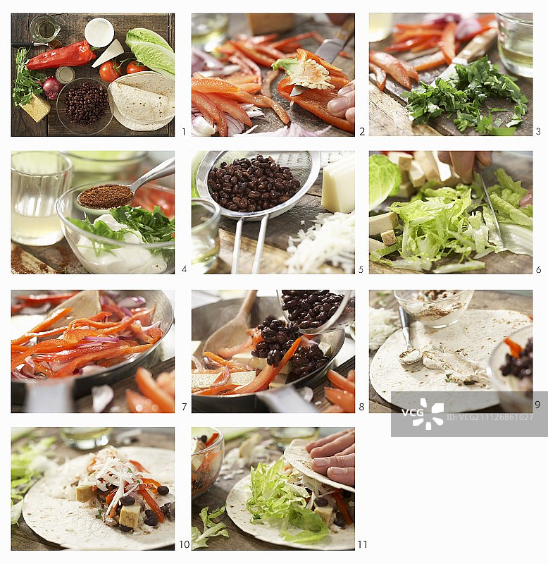 如何制作烟熏肉卷饼图片素材