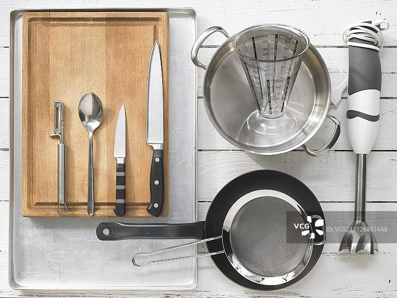 制作南瓜汤的厨房用具图片素材