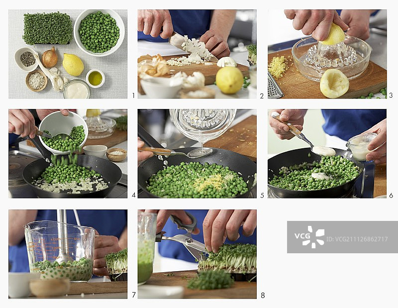 如何制作豆瓣菜豌豆泥图片素材