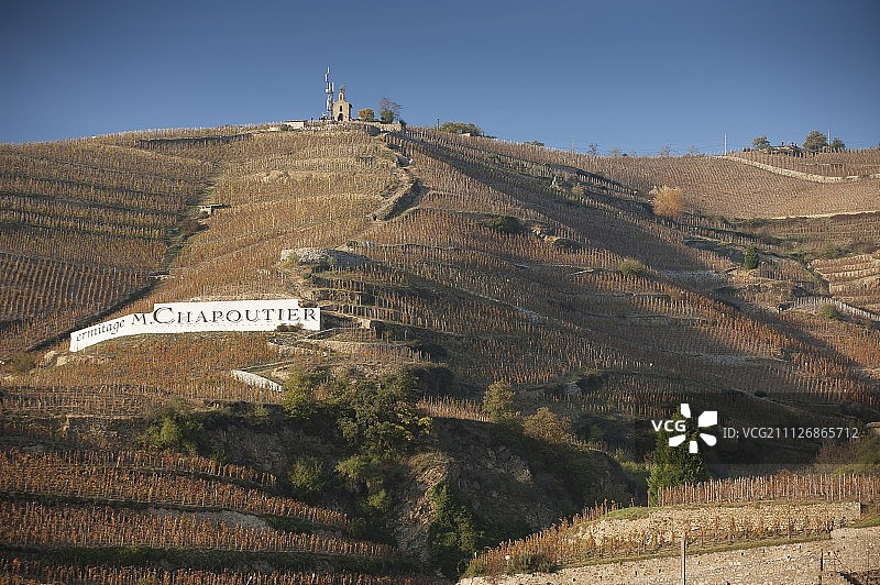 法国罗讷河谷葡萄酒生产商广告牌图片素材