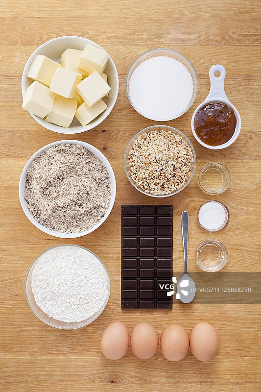 坚果蛋糕配料图片素材