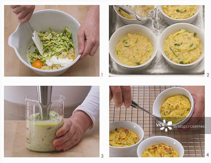 西葫芦酱小米素食馅饼制作图片素材