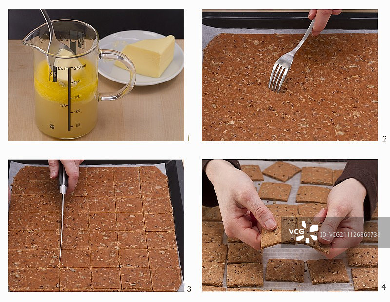 正在制作的含籽香脆饼干图片素材