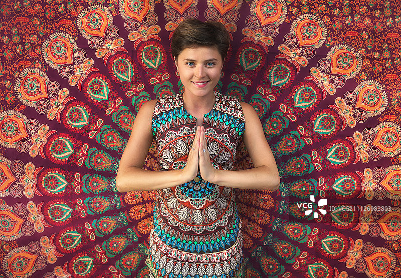 合十礼图片素材