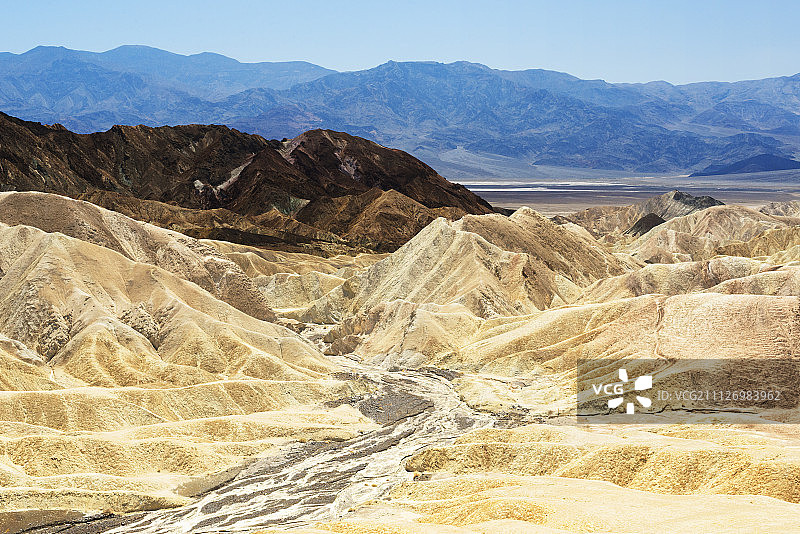 死亡谷 Zabriskie Point 的 Gower Gulch 与 Aguereberry Point图片素材