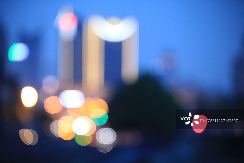 安徽省合肥市庐阳区夜景，华灯初上！图片素材