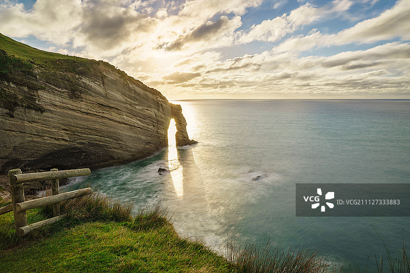 新西兰南岛送别角海岬图片素材