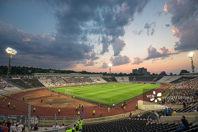 正在比赛中的体育场图片素材