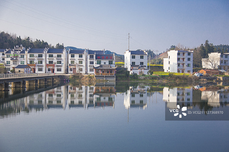 城镇,汪口,婺源,江西省图片素材