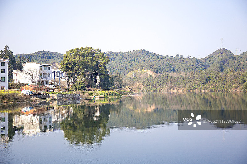 城镇,汪口,婺源,江西省图片素材