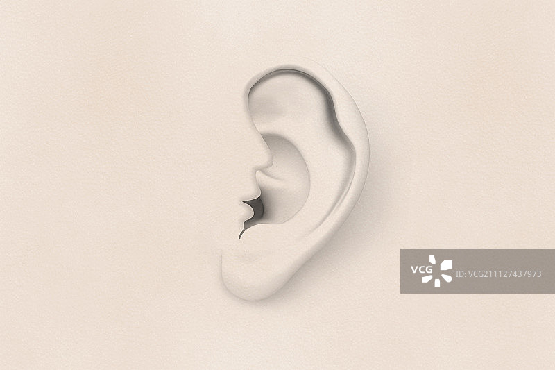 耳朵 对话 抽象 悄悄话 器官 艺术 创意图片素材