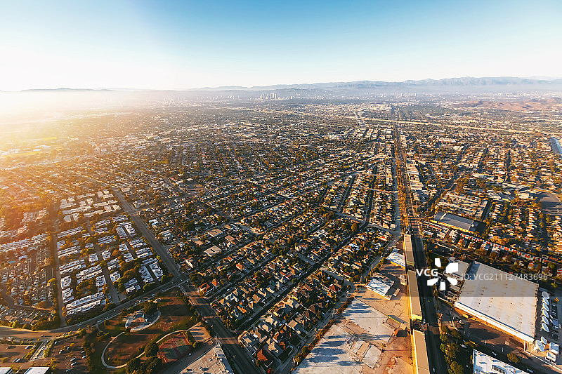 洛杉矶德尔雷码头海滨社区鸟瞰图图片素材
