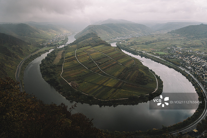 摩泽尔河湾景观图片素材
