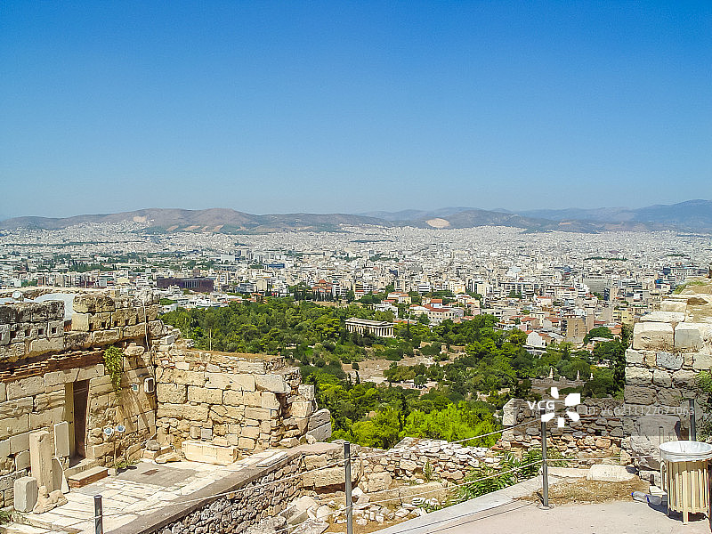 希腊首都雅典城市鸟瞰图图片素材