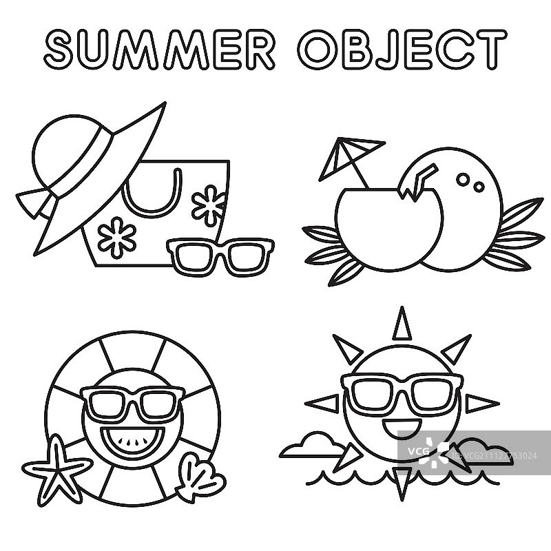 夏季元素套装013图片素材