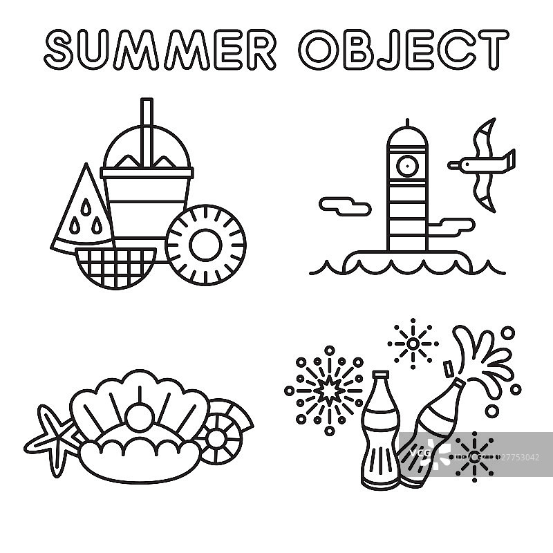 设置夏季对象021图片素材