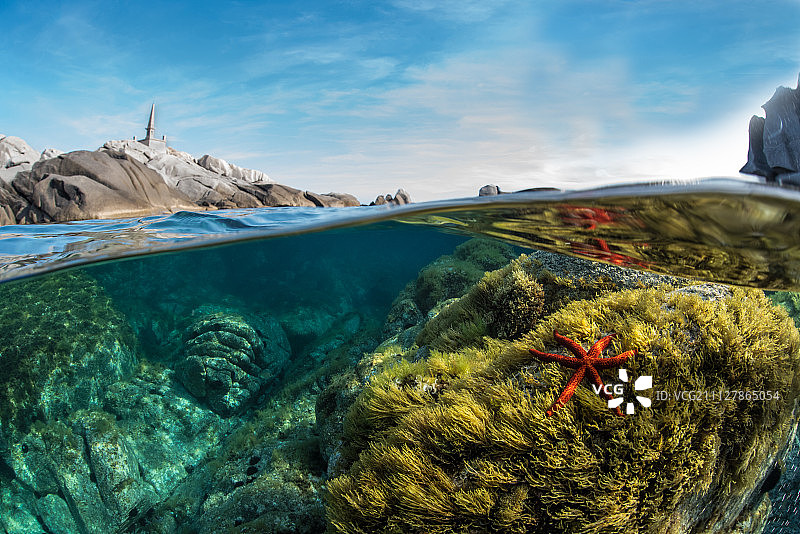 星星和它的倒影图片素材