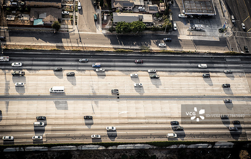洛杉矶直升机航拍图片素材