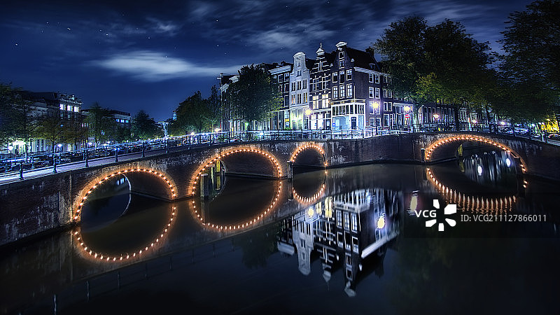 阿姆斯特丹倒影图片素材