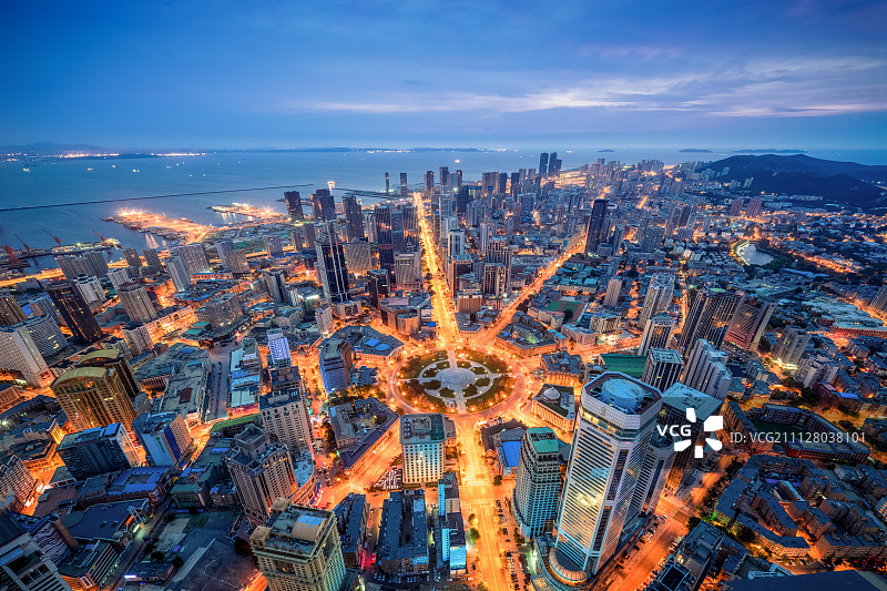 大连最高点视角图片素材