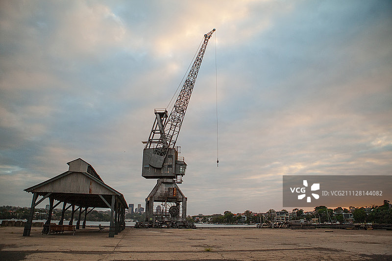 鹦鹉岛船坞起重机图片素材