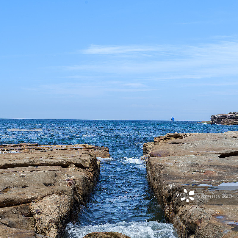 马鲁布拉海滩的米斯特拉尔角图片素材