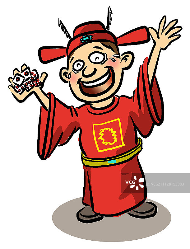 中秋节闽南博饼之中状元啦！图片素材