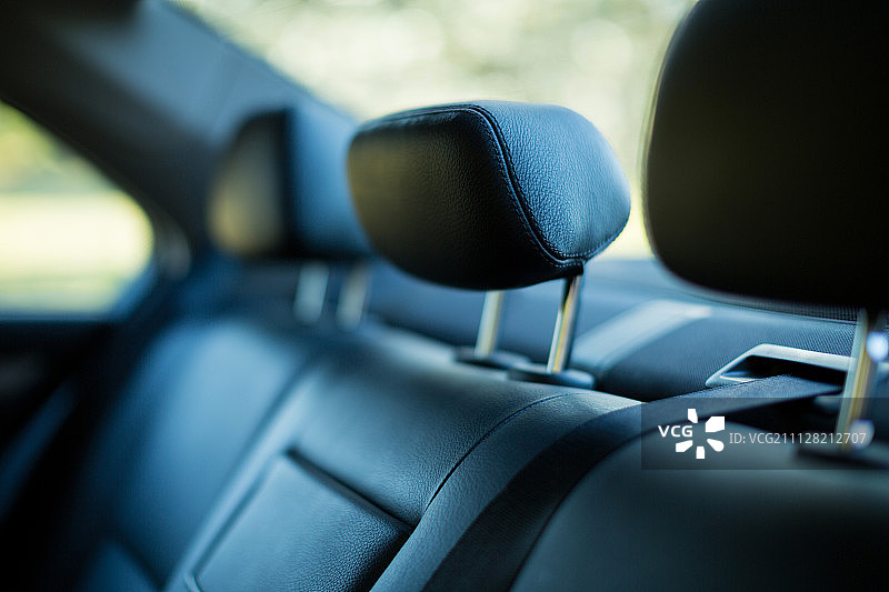 汽车真皮后座特写图片素材