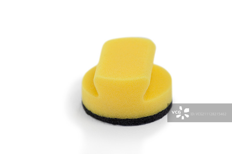 白色背景上的百洁布特写图片素材