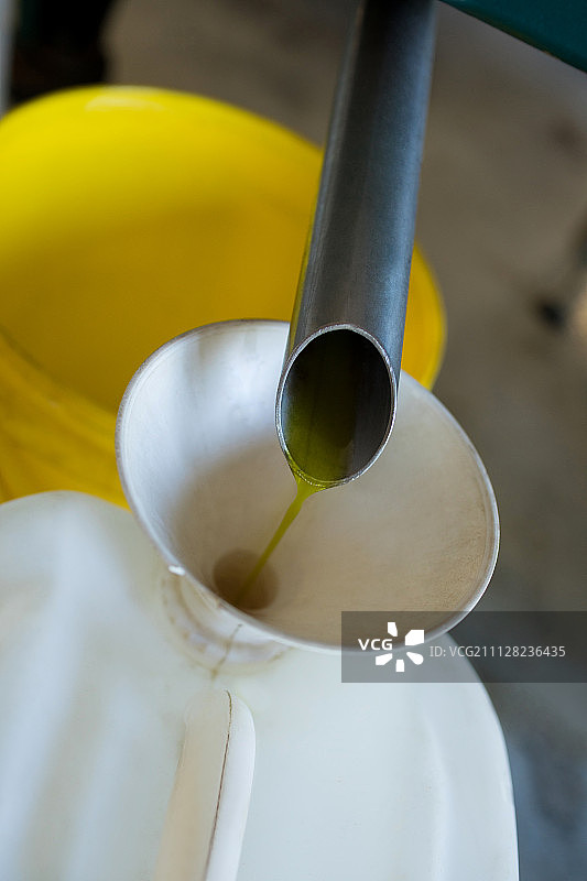 工厂机器生产橄榄油图片素材