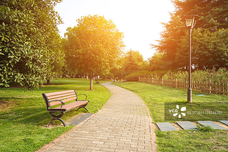 公园长凳图片素材