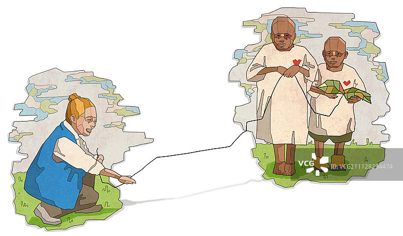 帮助贫困儿童图片素材