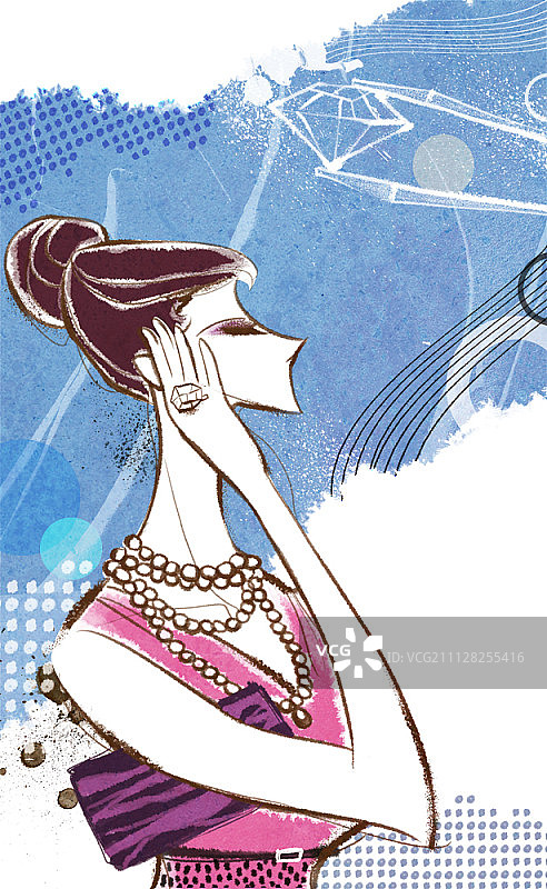 盛装打扮的女人图片素材