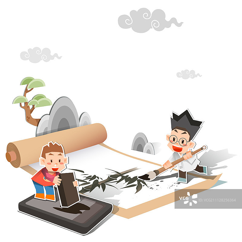 儿童教育插画图片素材