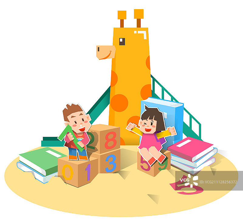 儿童教育插画图片素材