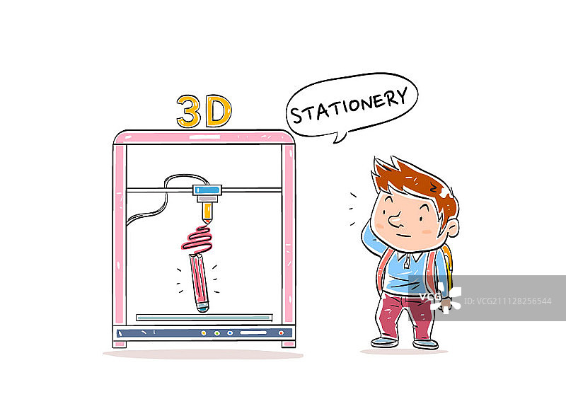 3D打印铅笔图片素材