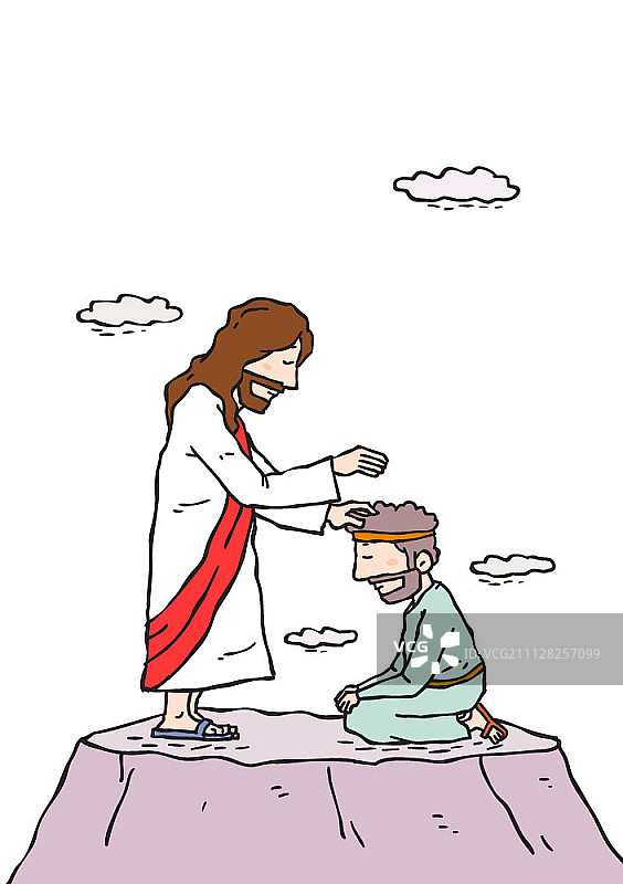 耶稣基督插画图片素材