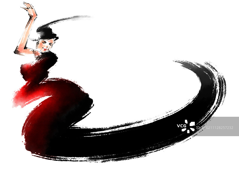 水墨画插图图片素材