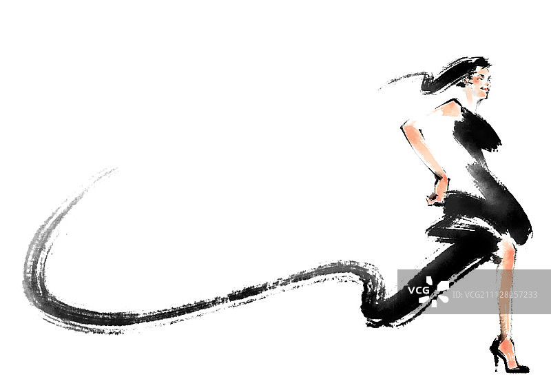 水墨画插图图片素材